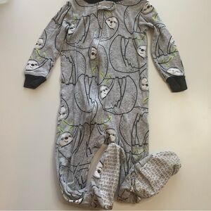 Carter's Gray Sloth Print Footie